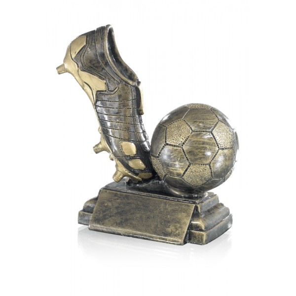 Trophée Football Ballon Chaussure Résine Bronze antique 2 tons FS-52520